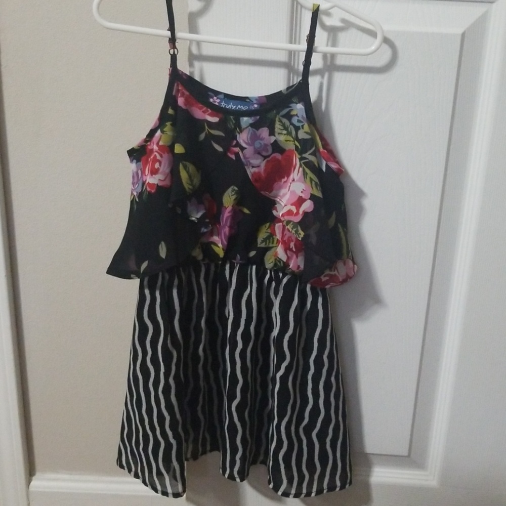 Floral and striped dress